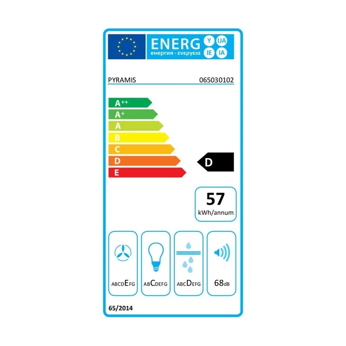 Απορροφητήρας Καμινάδα Pyramis Lux 60 065030102