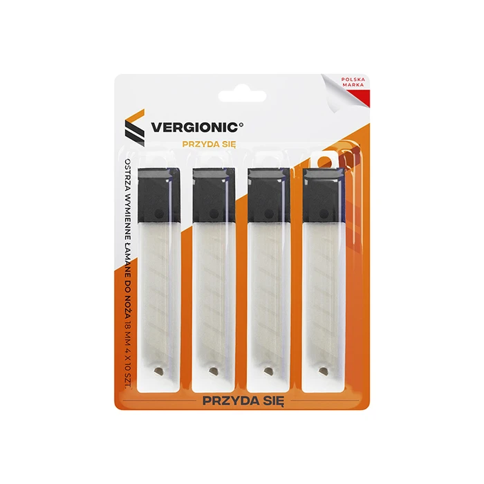 Vergionic Replacement Utility Knife Blades 18mm 4x10pcs
