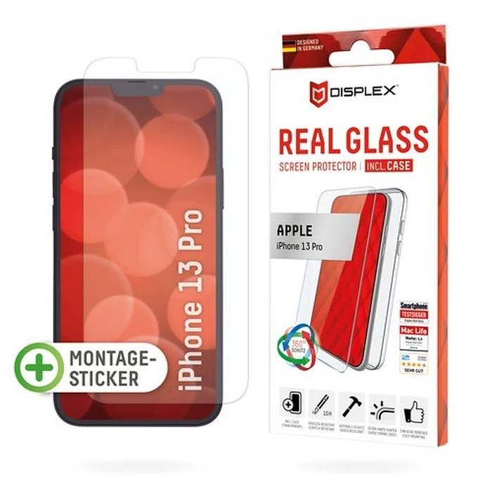 Screen Protector E.V.I Displex Real Glass + Case F/ Apple Iphone 13 Pro