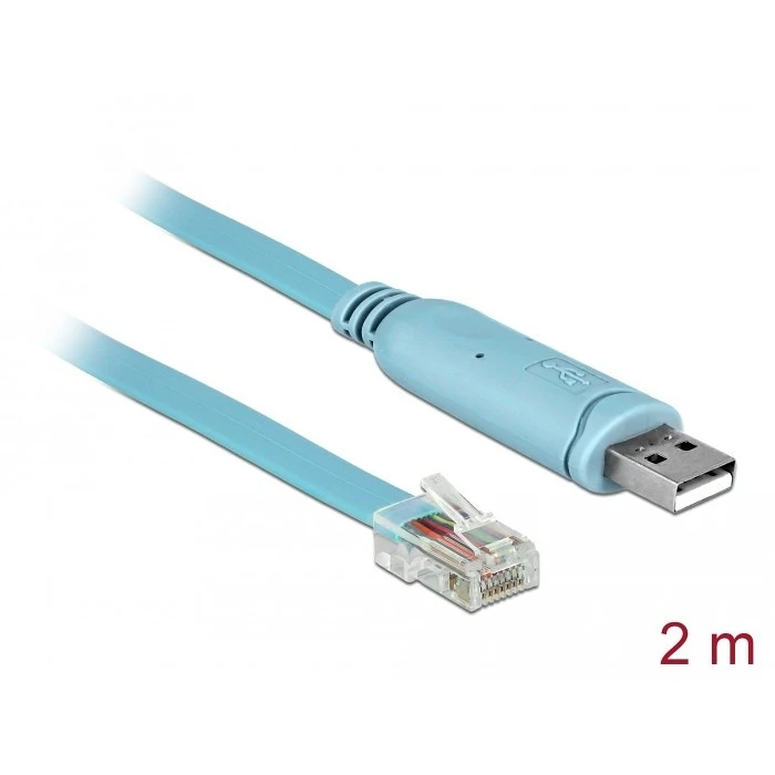 Καλώδιο Δικτύου Delock RS-232 USB-A male > RJ45 male 2m