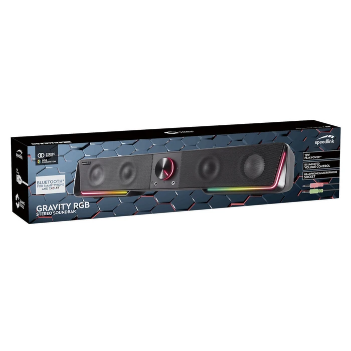 Ηχεία Υπολογιστή Speedlink GRAVITY RGB, Soundbar, Black