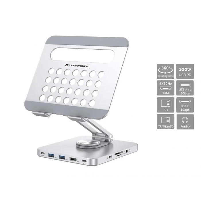 Docking Station Conceptronic inkl 8-in-1 Docking Station si