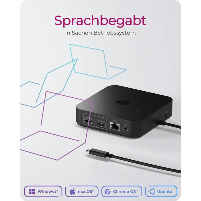 Docking Station IcyBox USB-C -> USB3.2/HDMI/3,5/LAN/