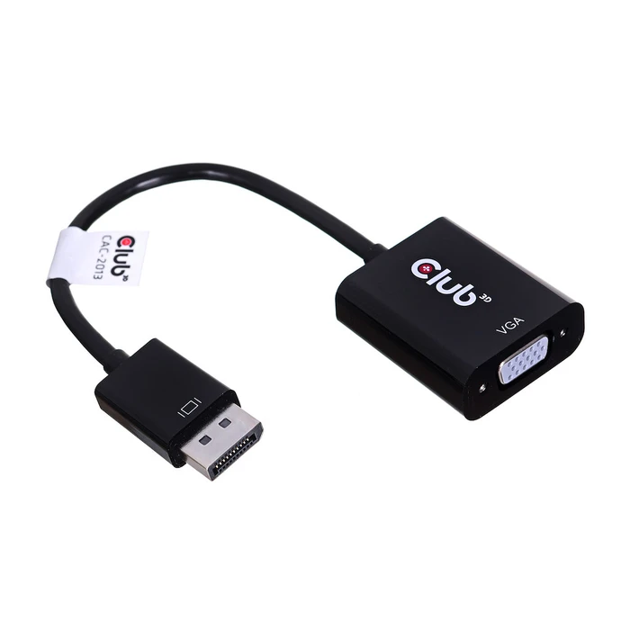 Αντάπτορας DisplayPort Club 3D  > VGA aktiv St/Bu Black polybag