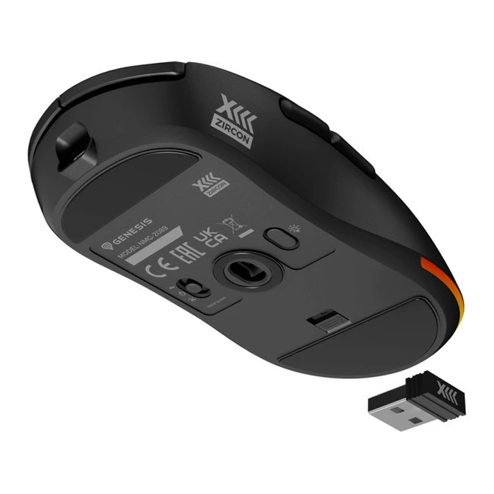Ποντίκι Ασύρματο Genesis Gaming ZIRCON XIII "Custom" cablelos Black