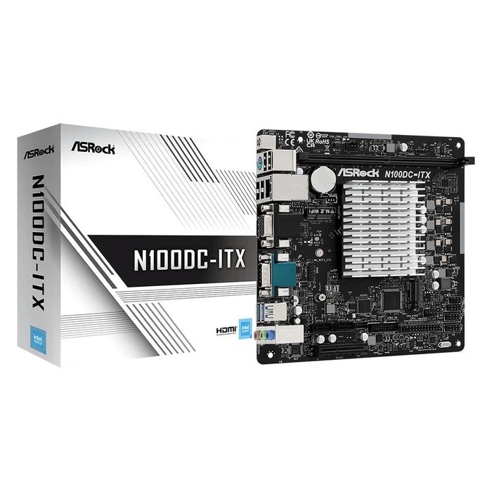 Motherboard ASRock N100DC-ITX Intel N100 CPU(3,4GHz) mATX HDMI/VGA DDR4