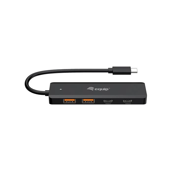 USB Hub Equip USB-4-Port 3.2/C->2xUSB-C 2xUSB-A 10Gbps o.Netz.sw