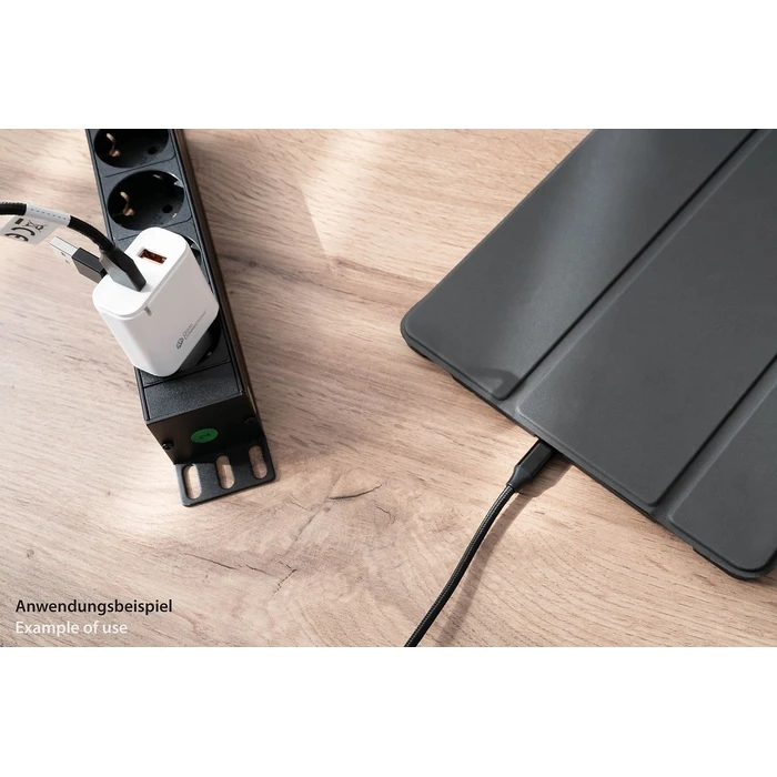 Καλώδιο USB Python USB 2.0 QC 3.0 PD 60W Black 1m