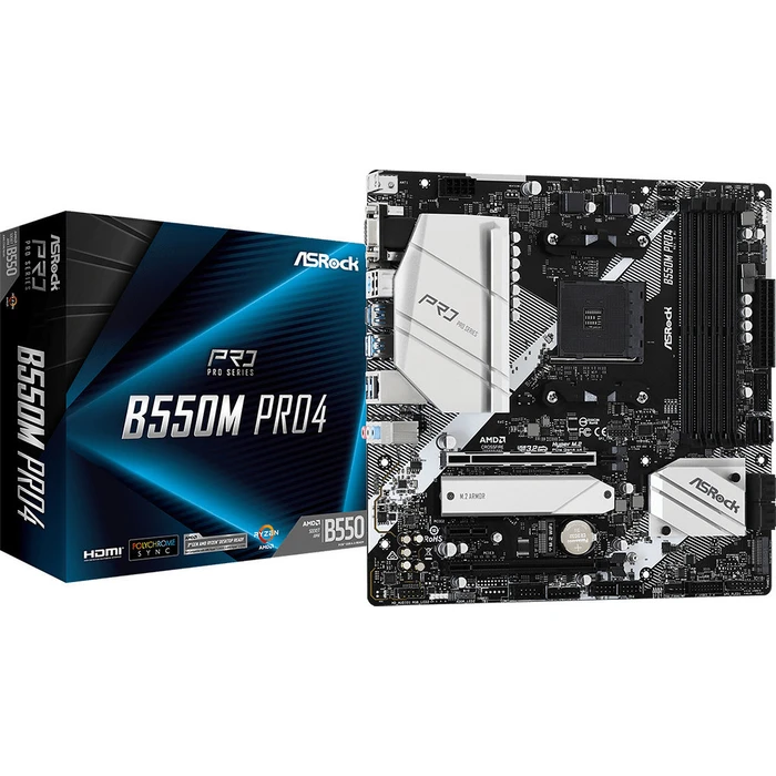 Motherboard ASRock B550M Pro4 AM4 mATX VGA/HDMI DDR4