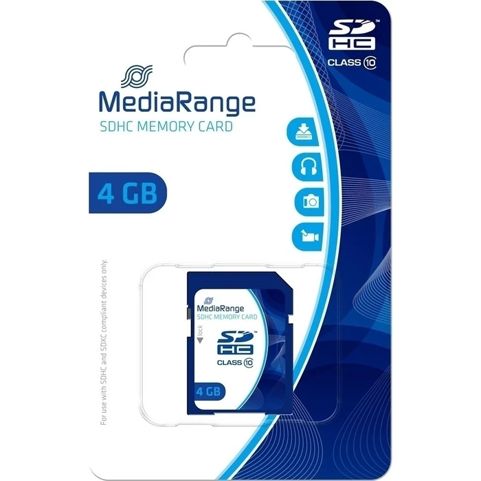 Κάρτα Μνήμης microSD 4GB MediaRange SDHC CL.10