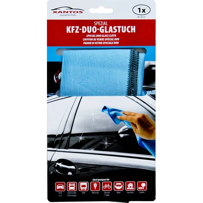 Πανί Αυτοκινήτου Xantos glass cleaning cloth 40x40cm blue