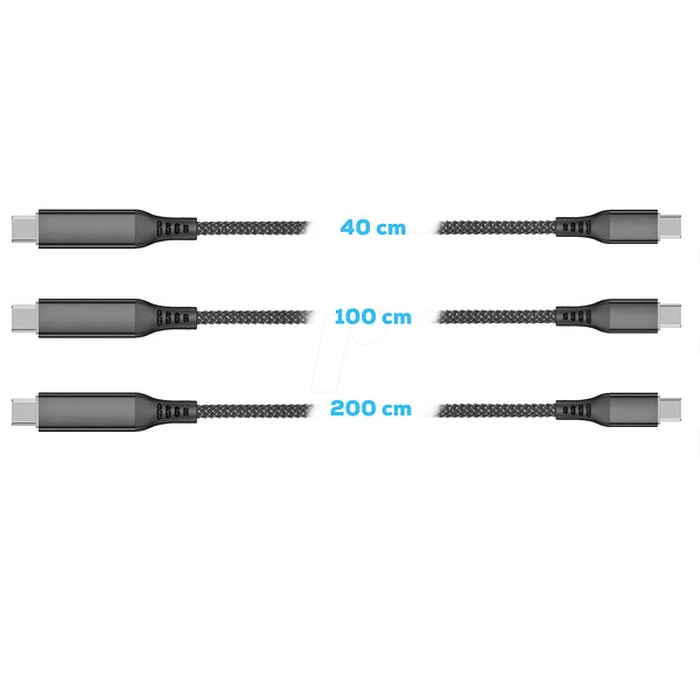 Καλώδιο USB Smrter SPEEDY 100 Daten-& 100W PD, USB-C, 200cm BK