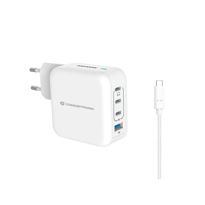 Φορτιστής Πρίζας Conceptronic 4Port 100W,3xUSB-C,1xUSB-A 1.5m ws