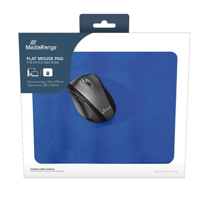 Mousepad MediaRange flach 250x220x3mm blue
