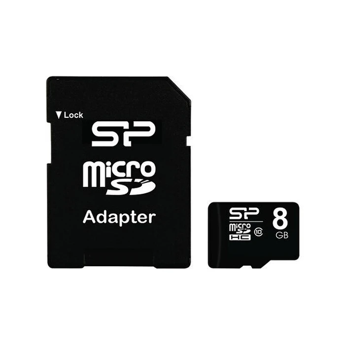 Κάρτα Μνήμης microSD 8GB Silicon Power SDHC CL.10 inkl. Adapter