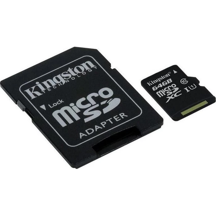 Κάρτα Μνήμης microSD 64GB Kingston SDXC Canvas+ (Class10) m.Adap