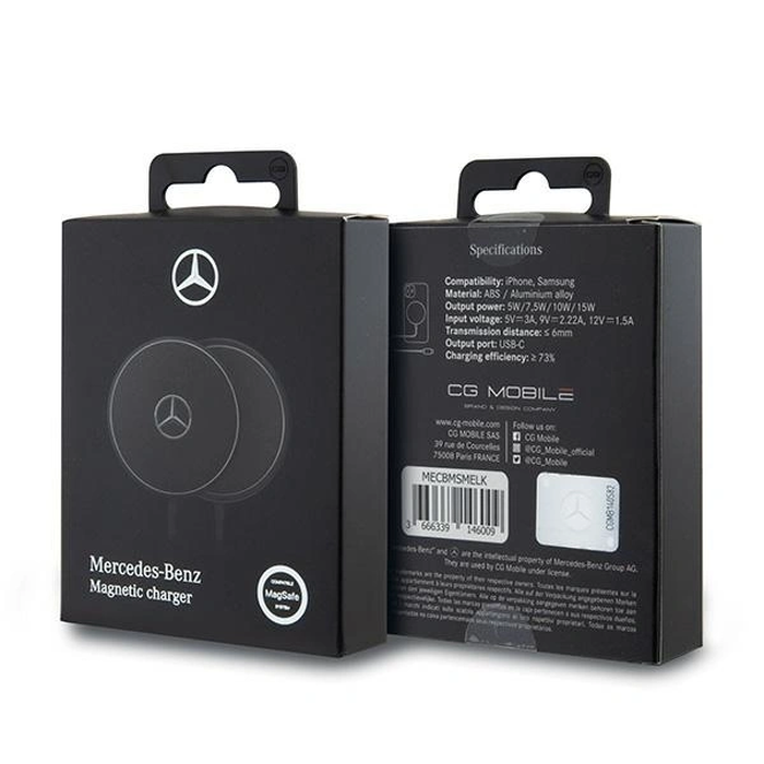 Mercedes MECBMSMELK 15W MagSafe wireless charger black