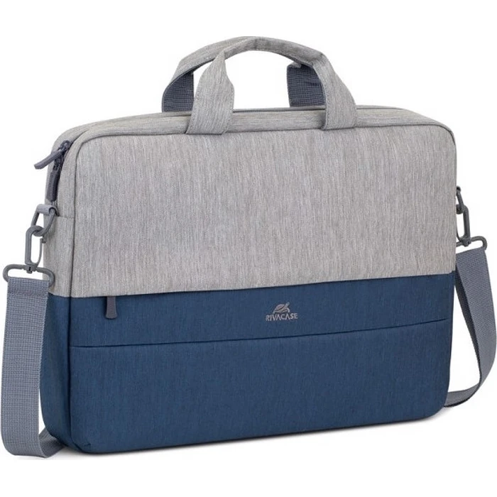 Τσάντα Laptop Riva NB Tasche Prater 15,6" grey/blue 7532