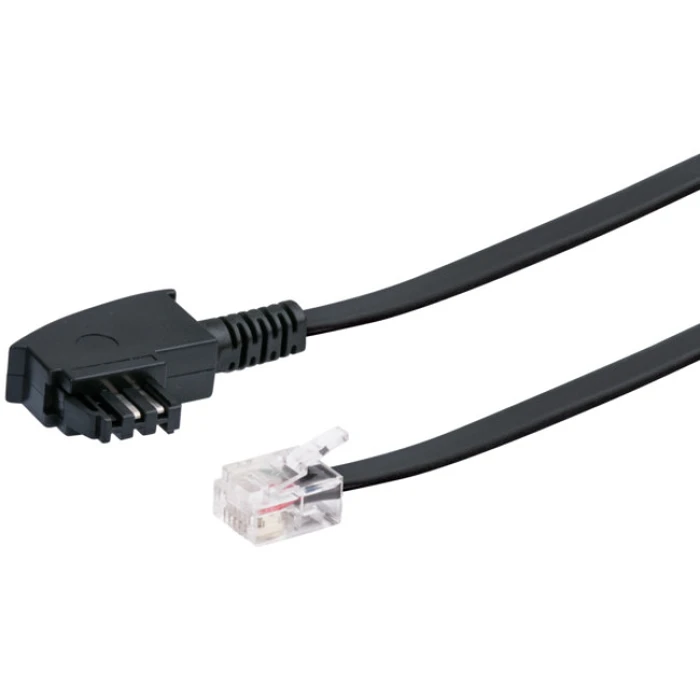 Καλώδιο Δικτύου Blackiger DSL-cable RJ12 6P2C -> TAE-F 6P4C 6m Black