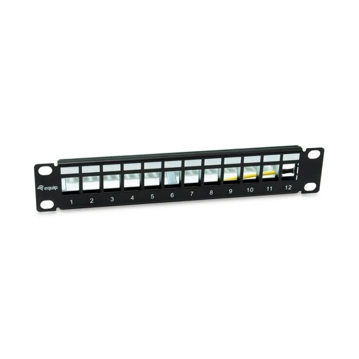 Patch Panel Equip 12x Cat6A 10" FTP 1HE Keystone Montage sw