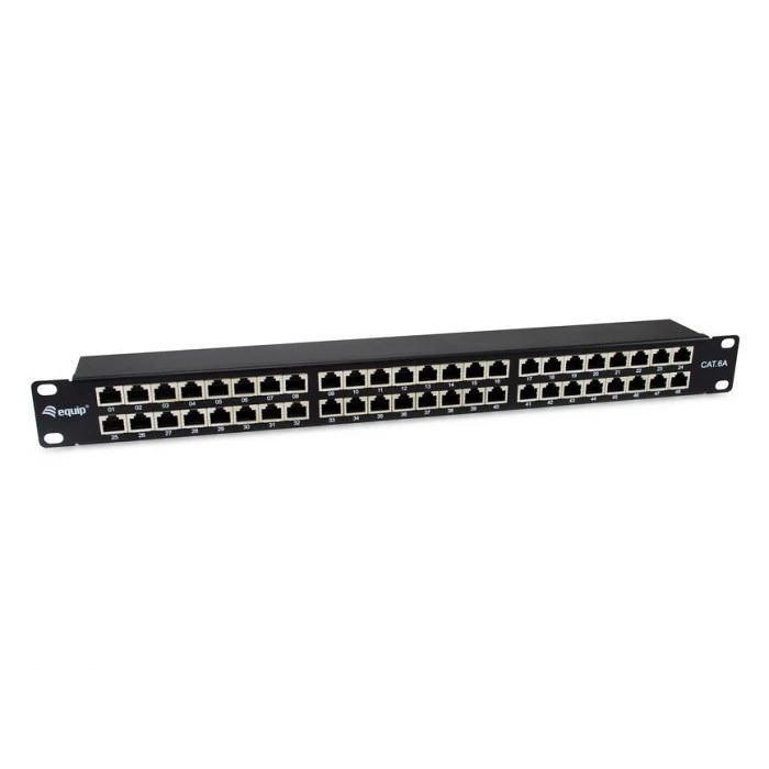 Patch Panel Equip 48x RJ45 Cat6A 19" FTP 1HE Premium Black