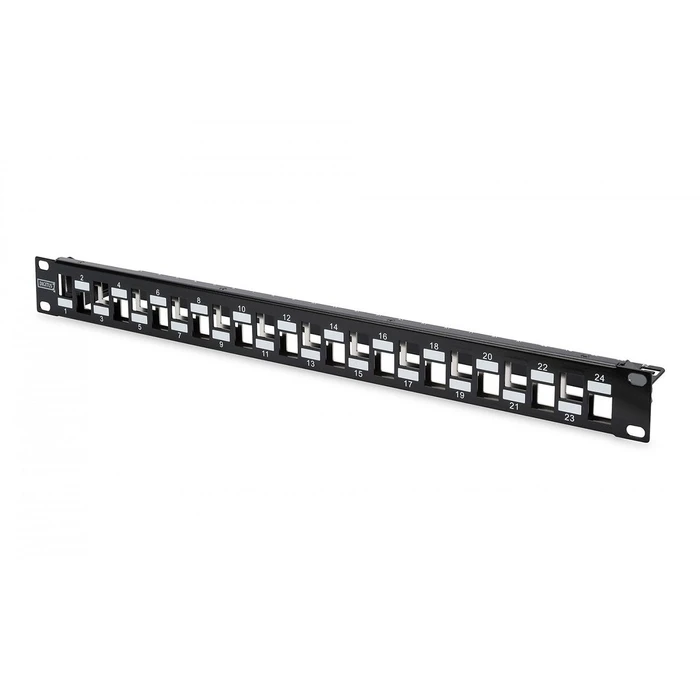 Patch Panel Digitus 1HE 24-Port modular geschirmt Black