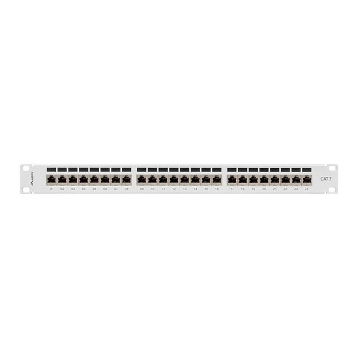 Patch Panel Lanberg 24-Port 1U 19" Cat. 7 FTP shielded gray
