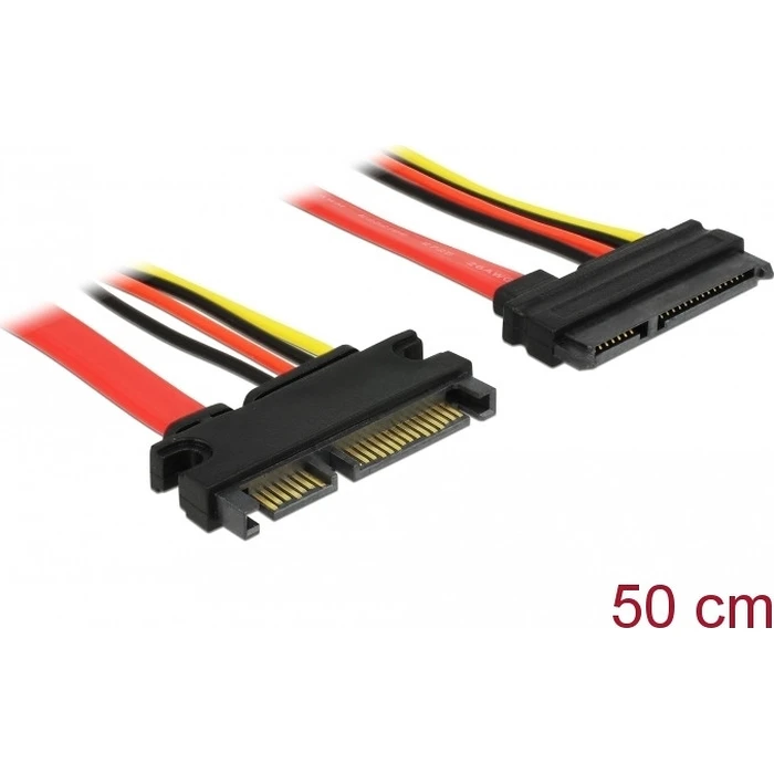 Καλώδιο Delock SATA-Verl. SATA 22pin -> SATA 22pin St/Bu 0.50m rot