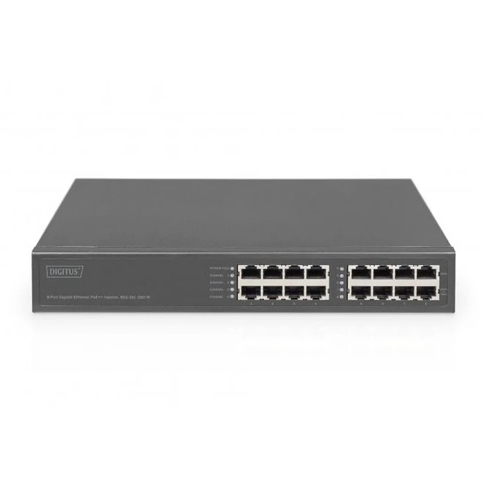 PoE Adapter Digitus 8-Port Gigabitgabit PoE + Injektor 250W schw