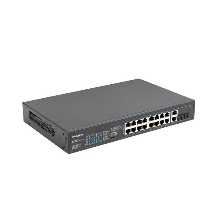Network Switch Lanberg 24X 100MB DSP+/2X Combo Rack 19" 250W