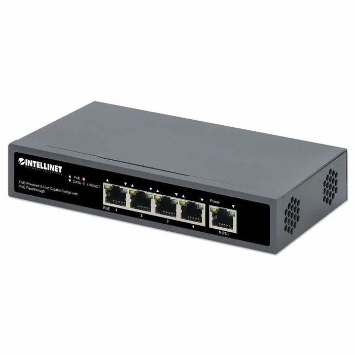 Network Switch Intellinet 4-Port Gigabit+1GE (PD) High PoE