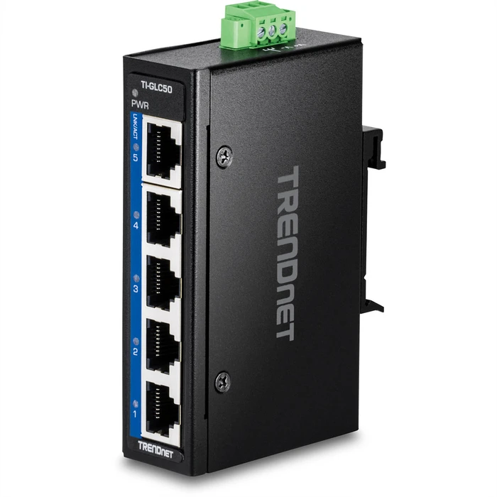 Network Switch Trendnet 5-Port Industrial Gigabit DIN-Rail Mini
