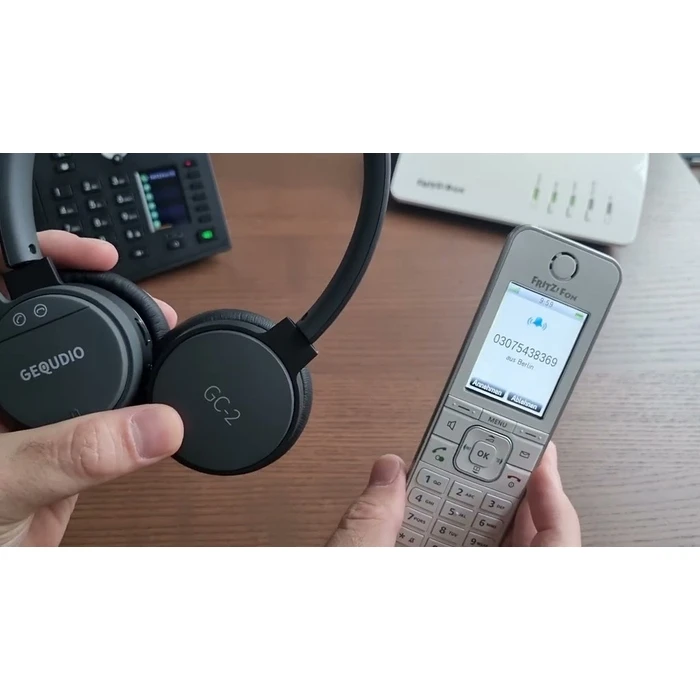 Ακουστικά VOIP Gequdio GC-2 DECT for FritzBox,mit BT for PC/Handy