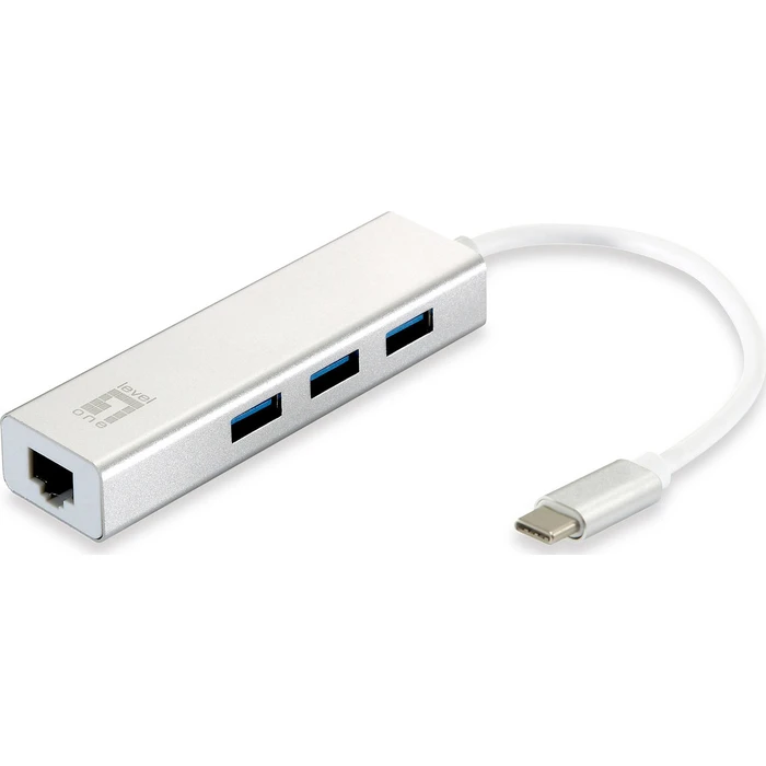 USB Hub LevelOne USB-C -> RJ45 10/100/1000,3xUSB3.0 0,15m si