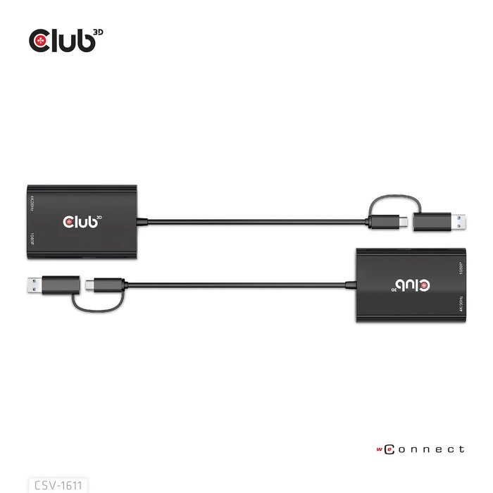 Αντάπτορας USB Club 3D Typ C/A > HDMI / VGA St/Bu