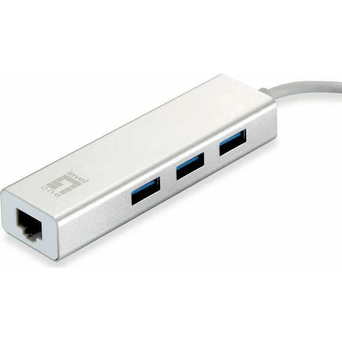 USB Hub LevelOne USB-C -> RJ45 10/100/1000,3xUSB3.0 0,15m si