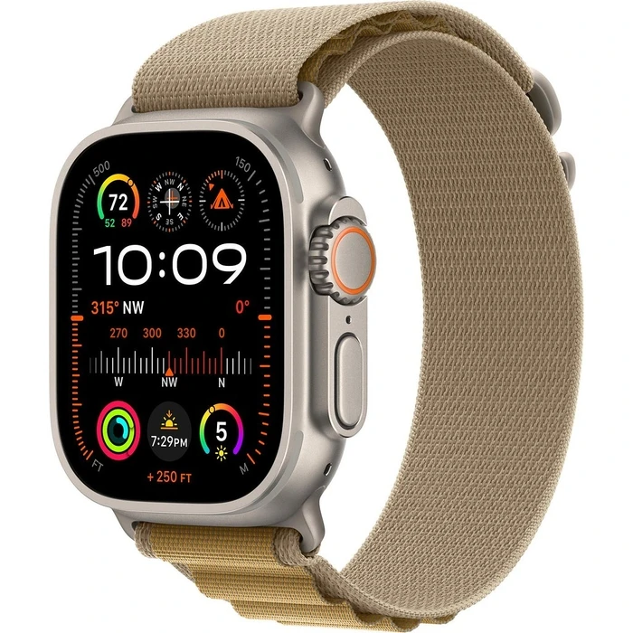 Smartwatch Apple Ultra 2 Natural LTE 49mm Titanium Case with Alpine Loop M - Tan