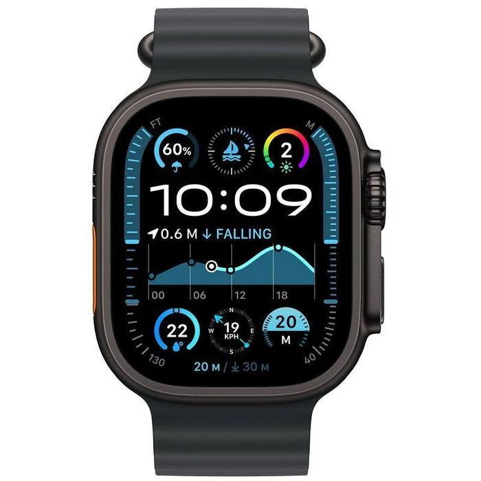 Smartwatch Apple Ultra 2 Black LTE 49mm Titanium Case with Ocean Band - Black