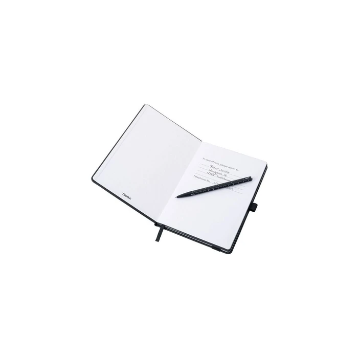 TROIKA BLACK SLIMPAD A5 Notepad (A5 notepad set with ballpoint pen)