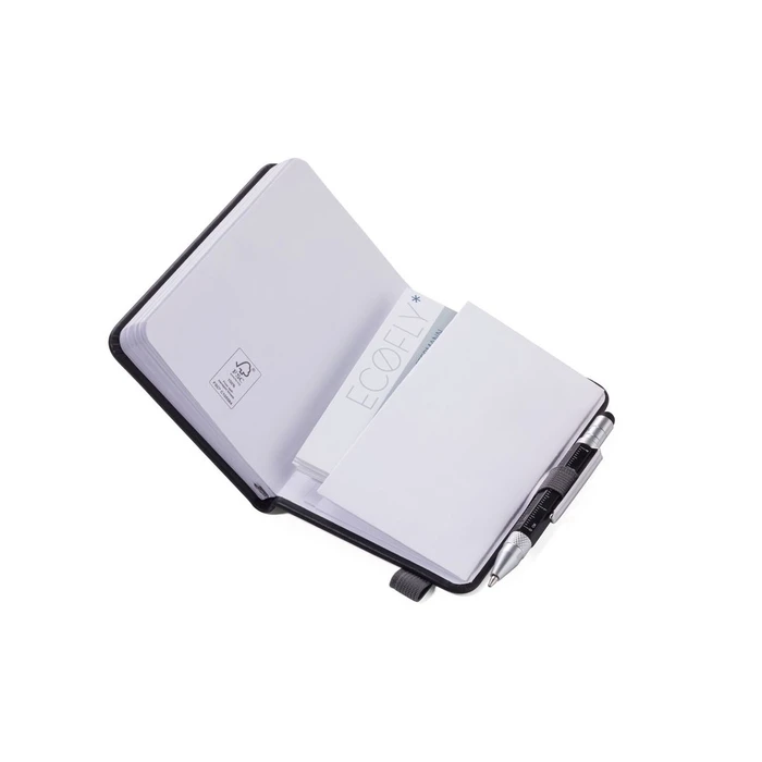 TROIKA DIN Mini Notepad LILIPAD + LILIPUT Tool Pen (Grey), 128 pages, Set