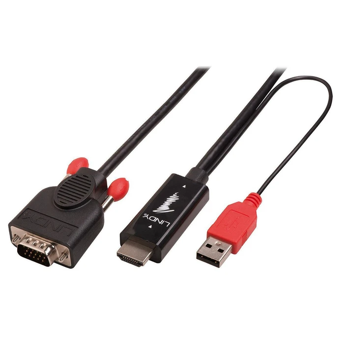 Αντάπτορας HDMI Lindy video cable - HDMI / VGA / USB - 3 m