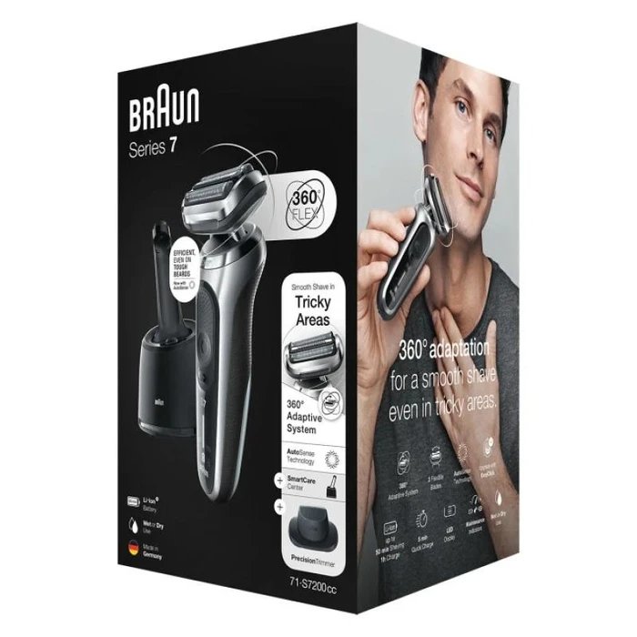Κουρευτική Μηχανή Braun Shaver Series 7 S7200cc Black silver (433682)