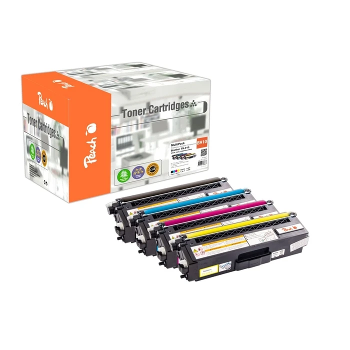 Peach Toner Συμβατό για Brother HL‑L9310CDW (TN‑910) Πολυσυσκευασία BK/C/M/Y Ανακατασκευασμένο