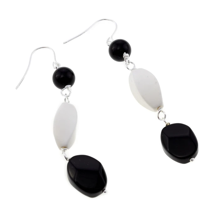 Γυναικεία Σκουλαρίκια Cristian Lay 541100 (10cm) από Ατσάλι Black White