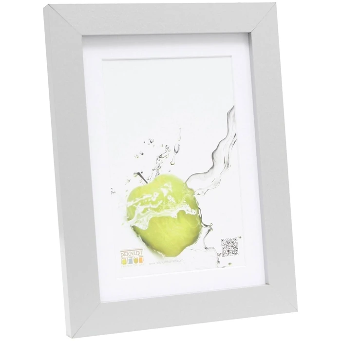 Κορνίζα τοίχου Deknudt S66KD1 P1 18x24 Wood Silver με Passepartout