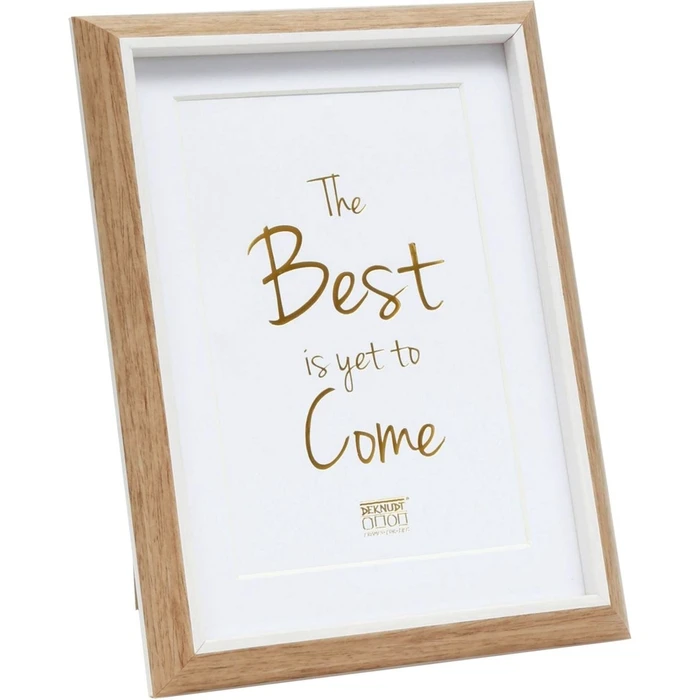 Κορνίζες τοίχου Deknudt S46WG4 P1 Resin 18x24 nature/white with Passepartout