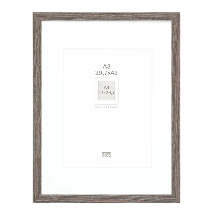 Κορνίζες τοίχου Deknudt S66KH3 P1 DIN A3 29,7x42 Wood grey with Passepartout