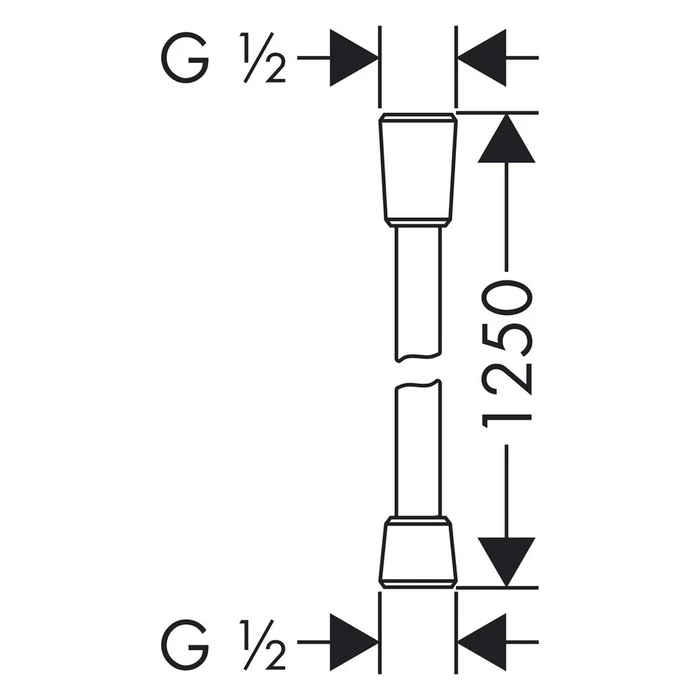 Σπιράλ Ντουζ Hansgrohe Isiflex 125cm chrome
