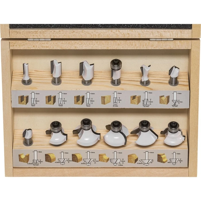 Ρούτερ Φρέζας Makita D-53556 Cutter Set 8mm 12 pcs.