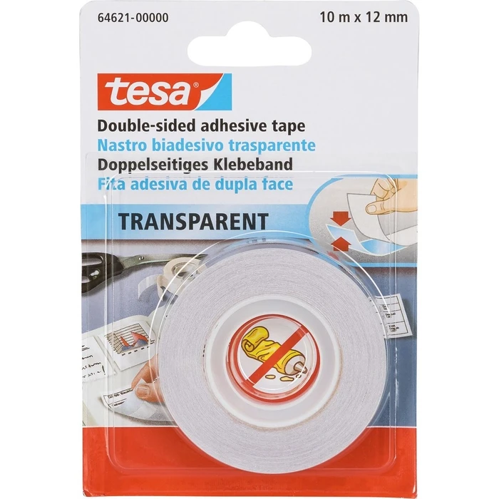 Αυτοκόλλητη Ταινία Διπλής Όψης TESA 10m x 12mm transparent 64621
